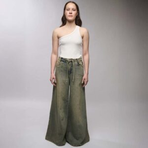 Jeans- Green washed.
