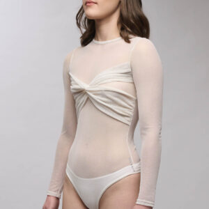 Bodysuit drapeado- Blanco