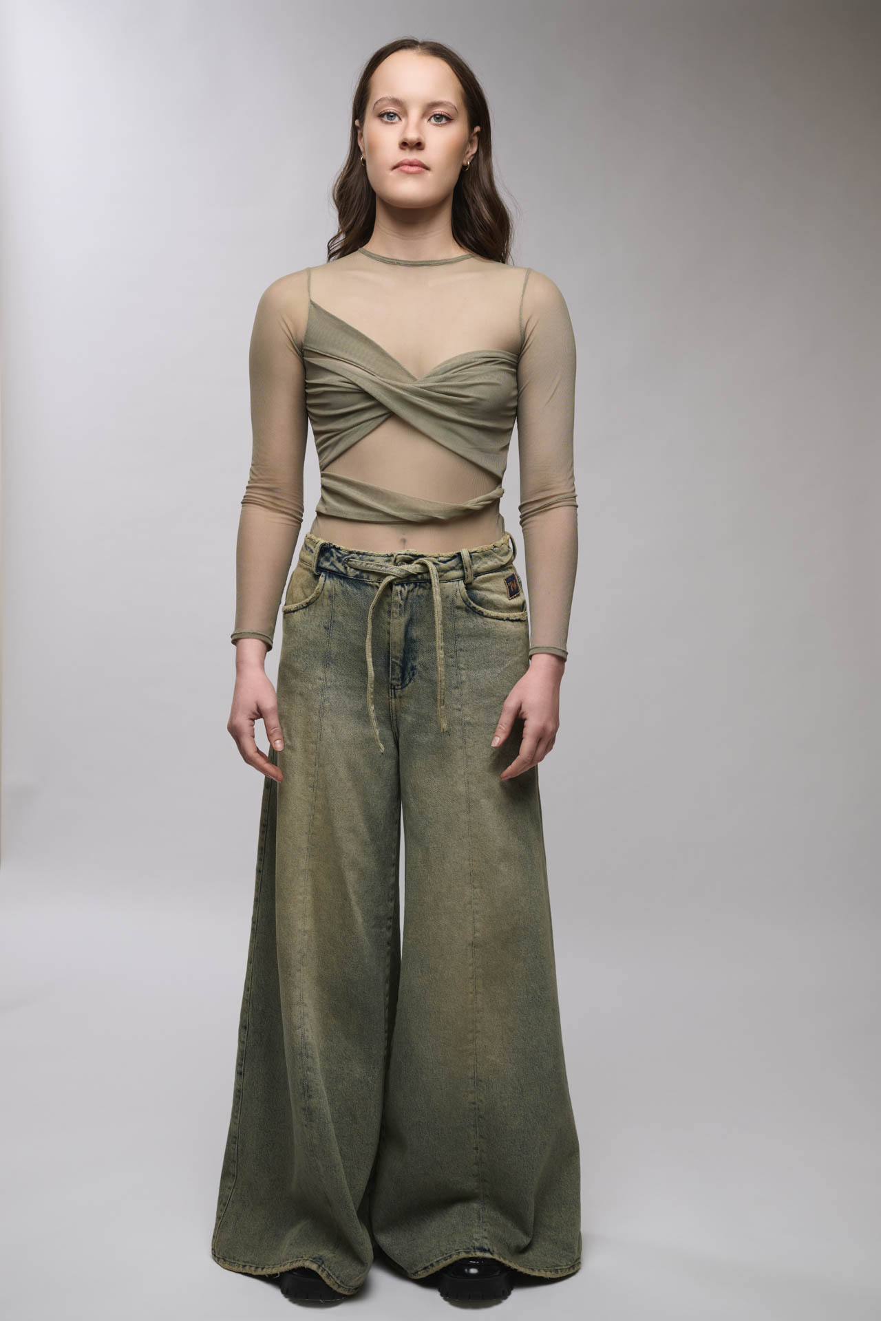 Bodysuit drapeado- verde - Image 3