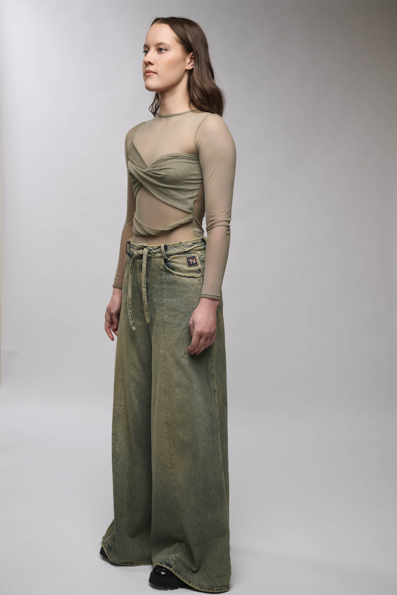 Bodysuit drapeado- verde - Image 4