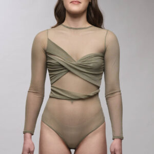 Bodysuit drapeado- verde