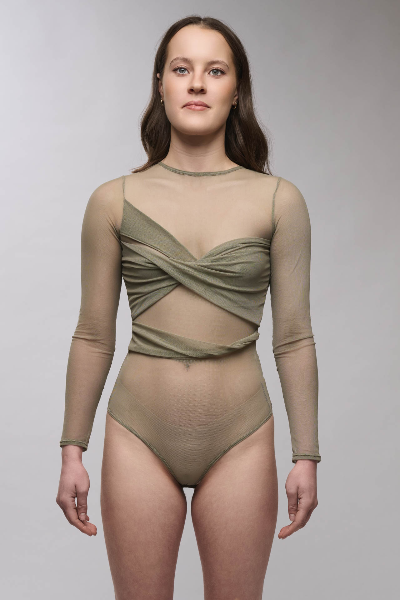 Bodysuit drapeado- verde