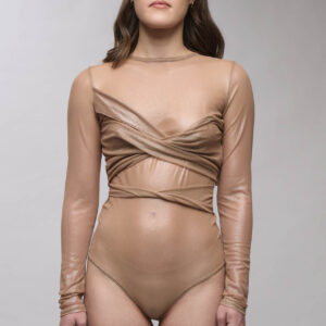 Bodysuit drapeado- Dorado