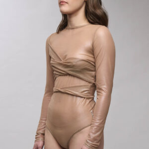 Bodysuit drapeado- Dorado
