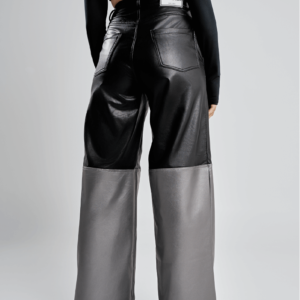 Metallic Black-Silver- Baggy Pants