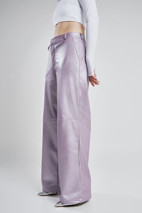 Metallic lilac Baggy Pants