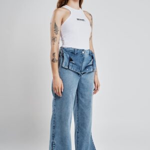 Double waist band jeans.