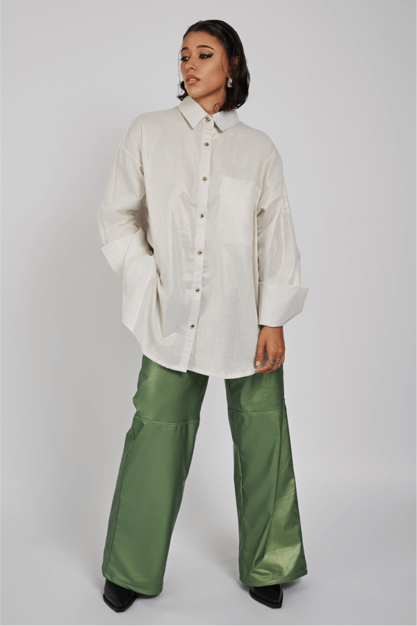 Oversized linen shirt - Ivory