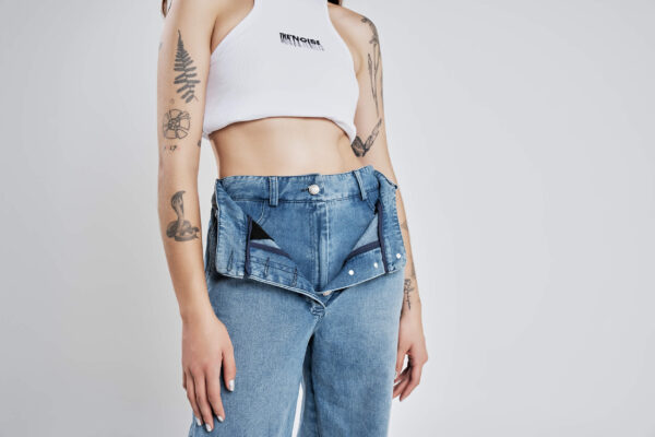 Double waist band jeans. - Image 3