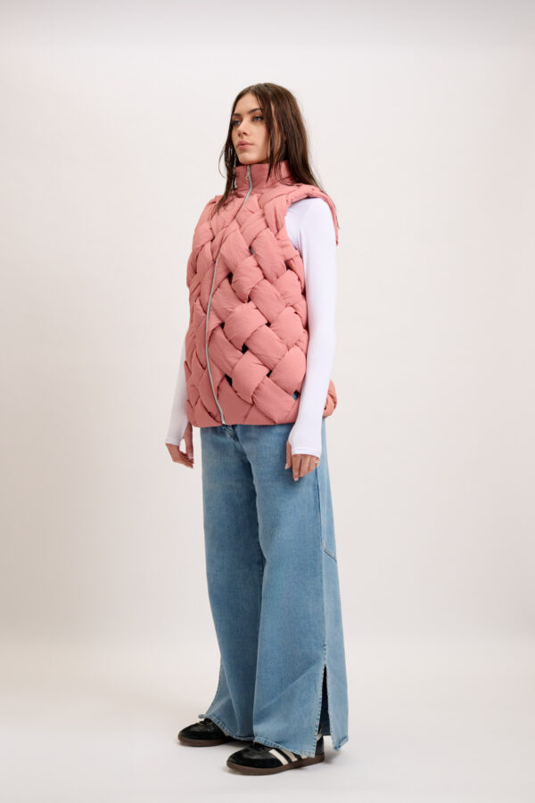 Interlocked vest - Rose pink.