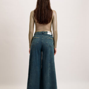 Blue Wide Denim Pants