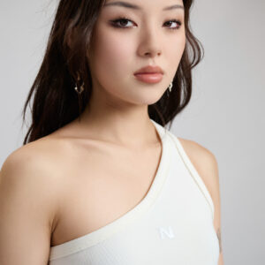 One shoulder Tank Top- Ivory